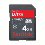 SanDisk（闪迪）Ultra 4GB SDHC存储卡 15MB/S（100X）